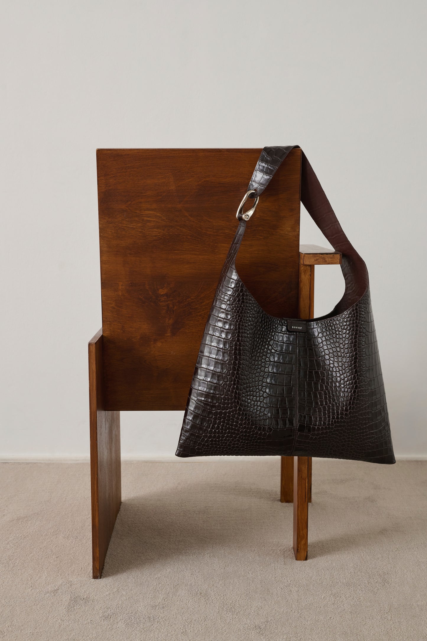 Sac Cosima - Marron Foncé - Cuir - Femme