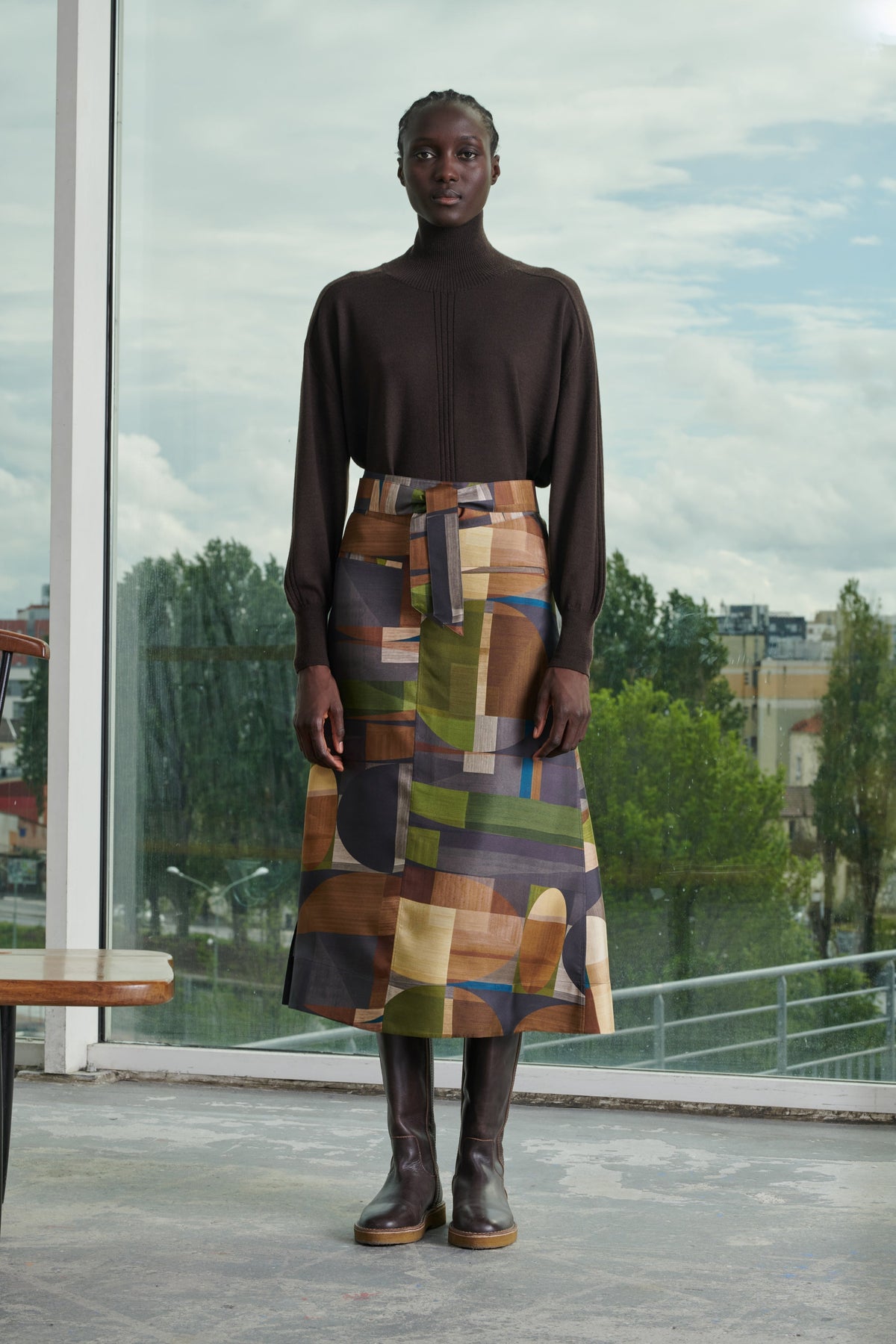 SKIRT VERSAILLES GREEN/BROWN vue 1