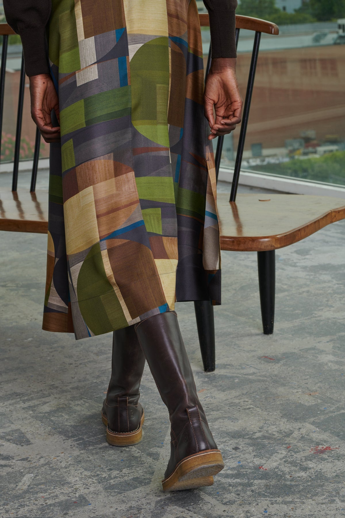 SKIRT VERSAILLES GREEN/BROWN vue 5