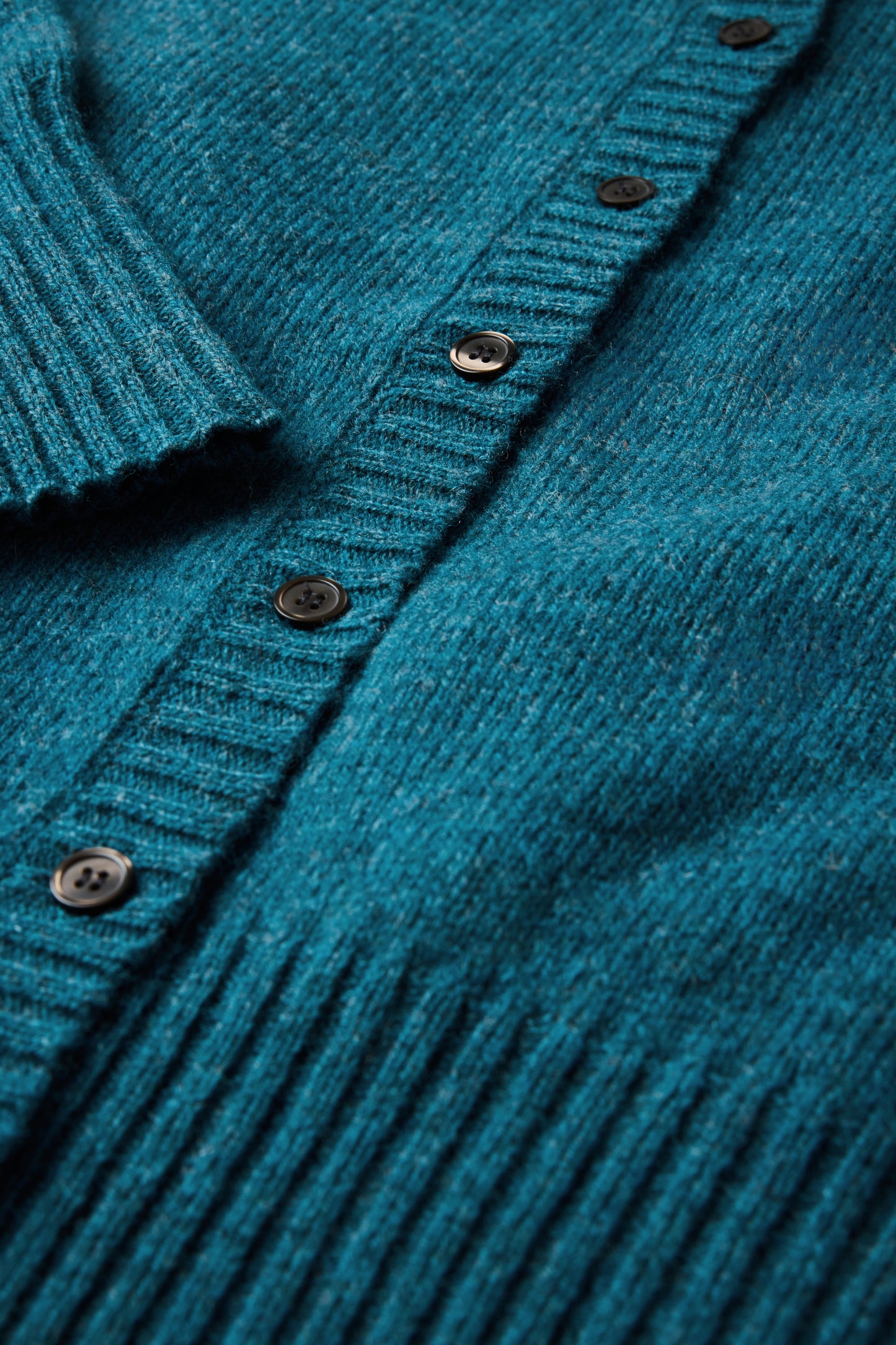 Cardigan Fugu - Persischblau - Merinowolle - Damen