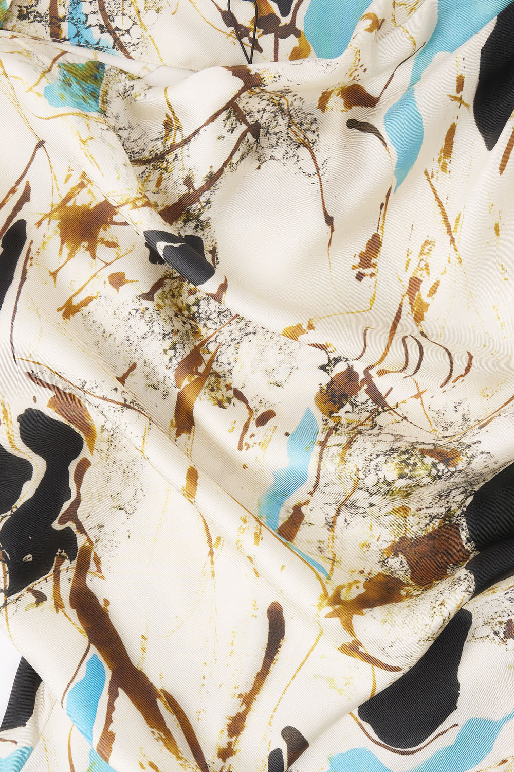 Blouse Fedora - Beige/Turquoise - Soie - Femme vue 6