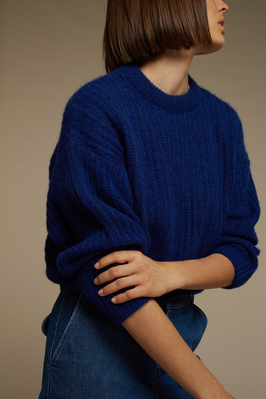 PULL GINETTE ÉCRU CHINÉ