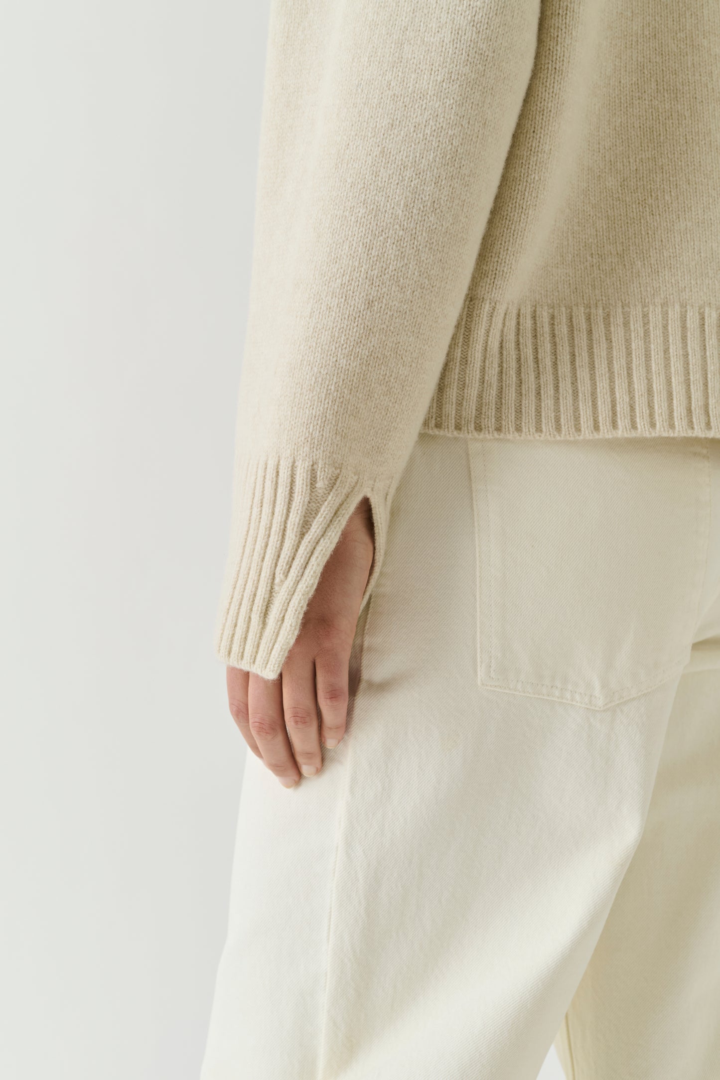 Pullover Will – Écru Chiné – Merinowolle – Damen