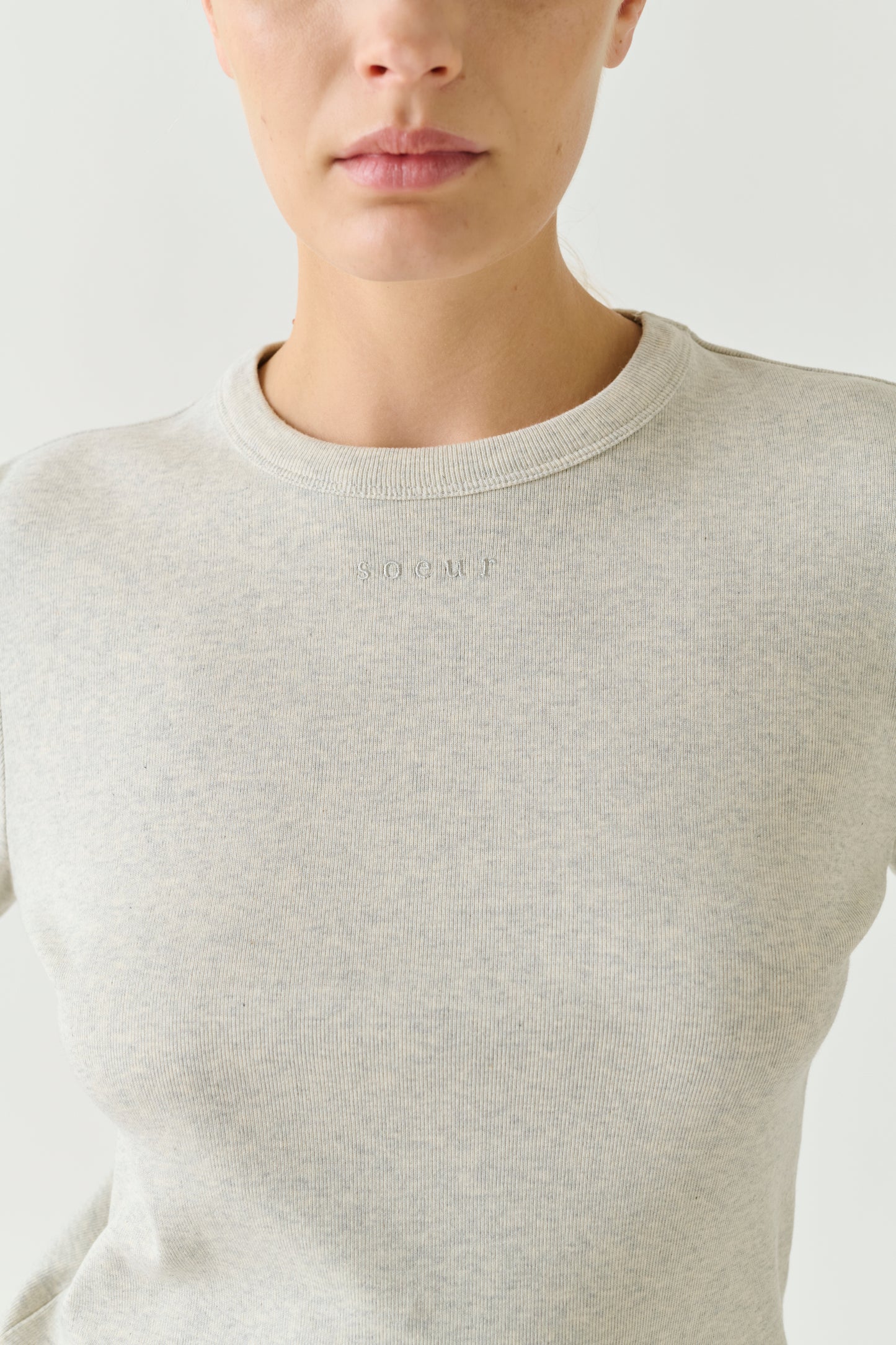T-Shirt Flavie – Grau Meliert – Baumwolle – Damen