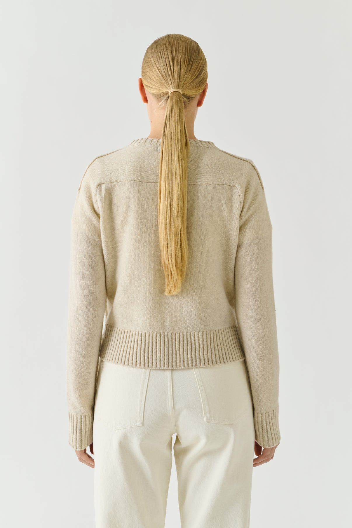 Cardigan Virginia – Écru Chiné – Merinowolle – Damen vue 2