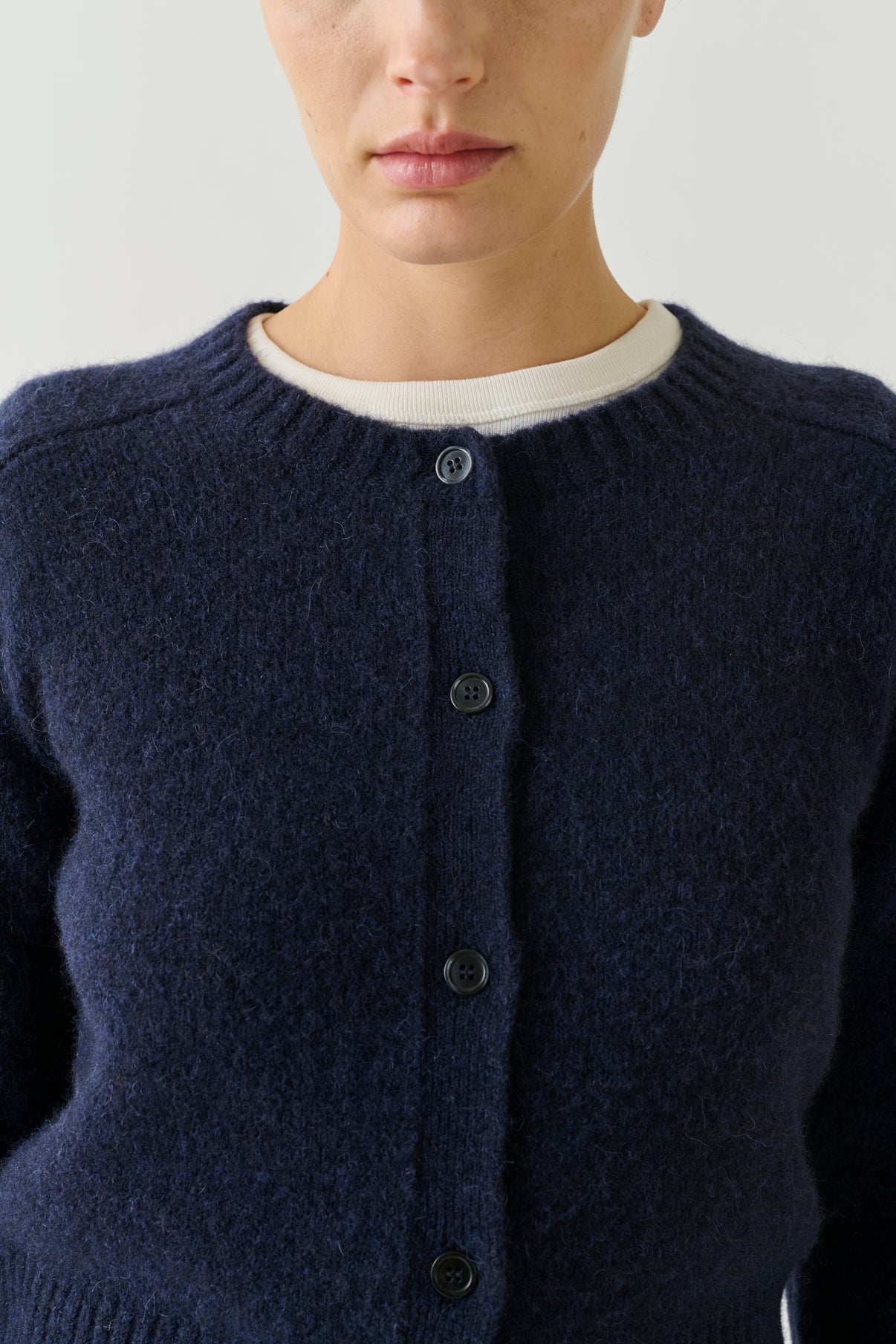 Cardigan Lyne - Navy - Laine - Femme vue 4