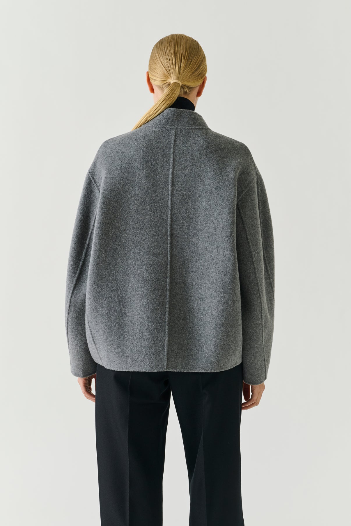 Manteau Windsor - Gris Clair - Laine - Femme vue 3