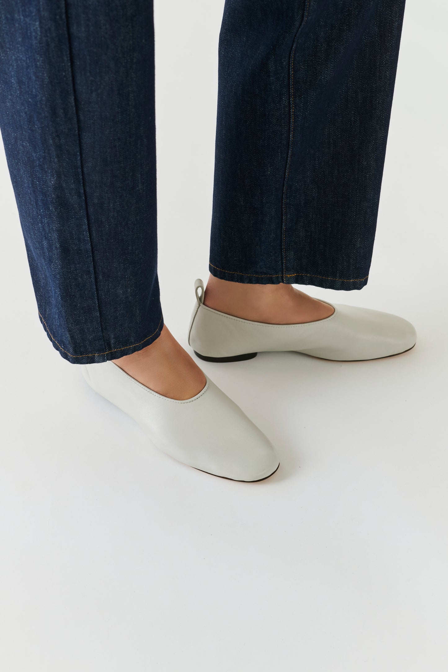 Ballerinas Bala - Hellgrau - Leder - Damen