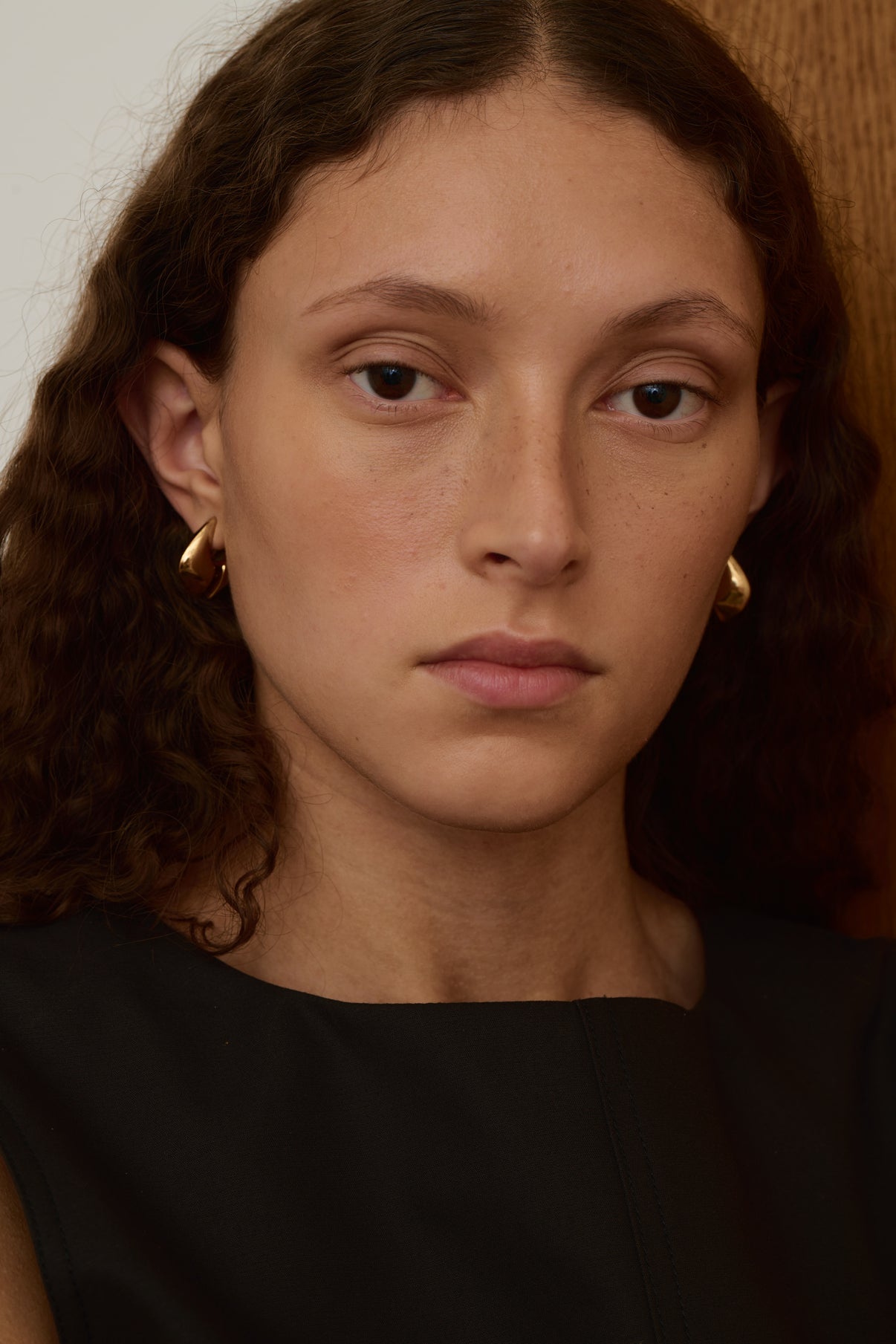 Boucles d'oreilles Mini - Gold - Ligne Plate - Femme vue 2