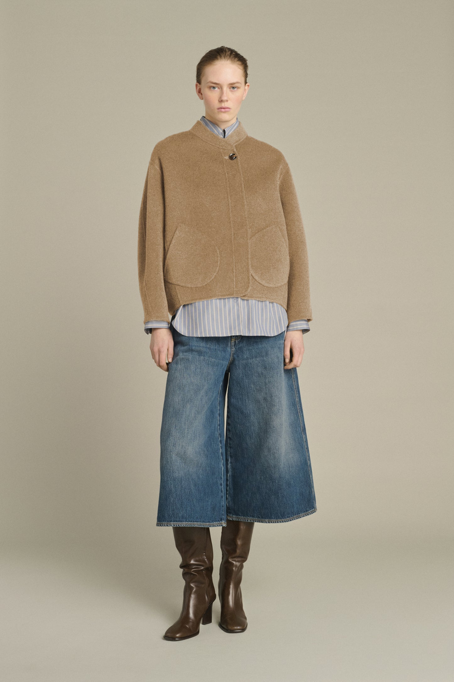Mantel Windsor - Camel Meliert - Wolle - Damen