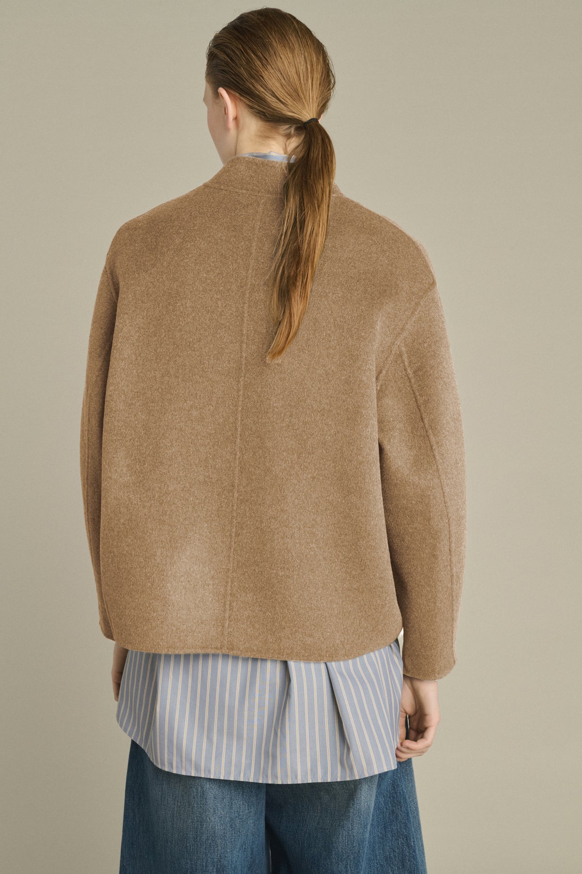 Mantel Windsor - Camel Meliert - Wolle - Damen vue 3