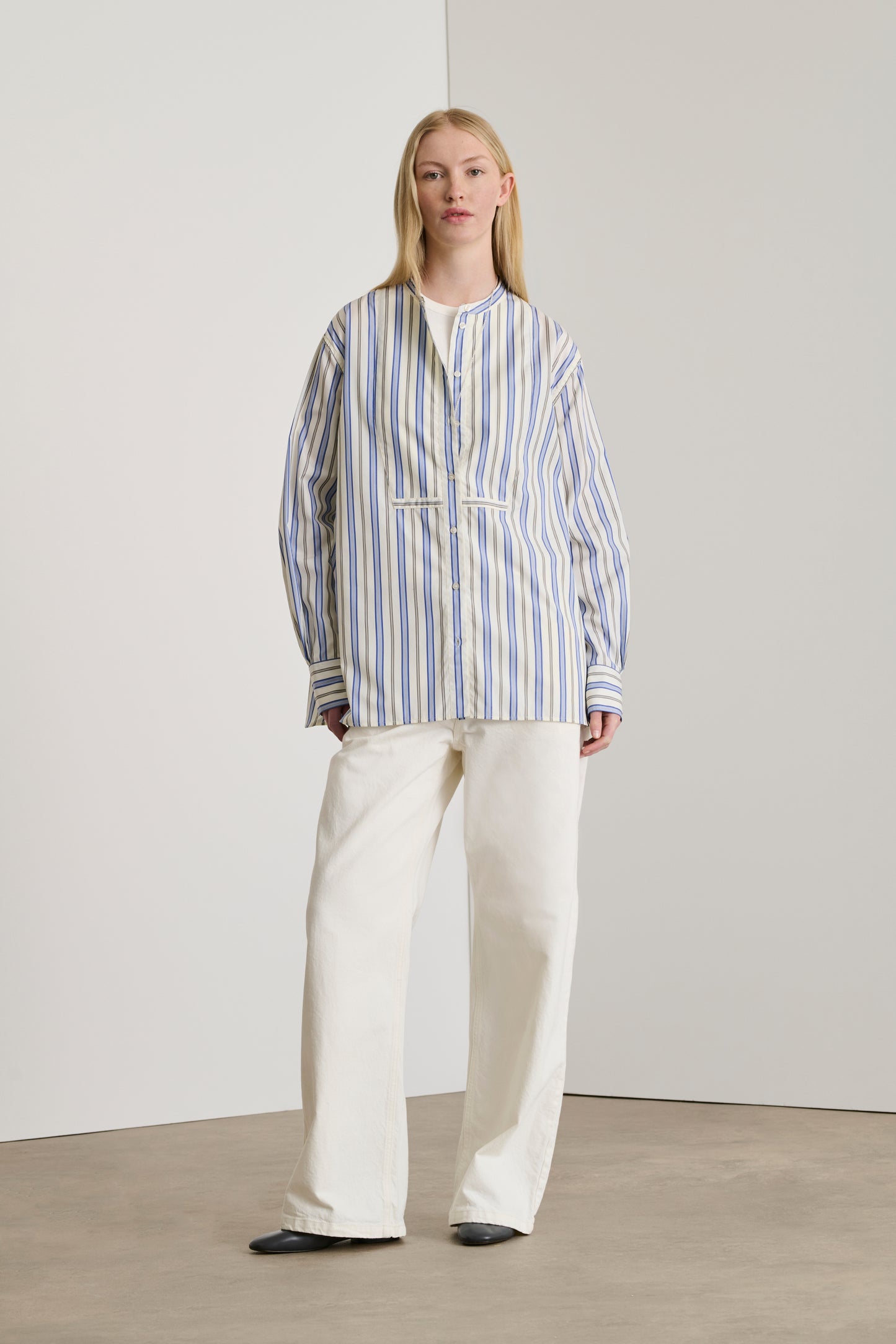 Chemise Dori - Bleu/Blanc - Coton - Femme