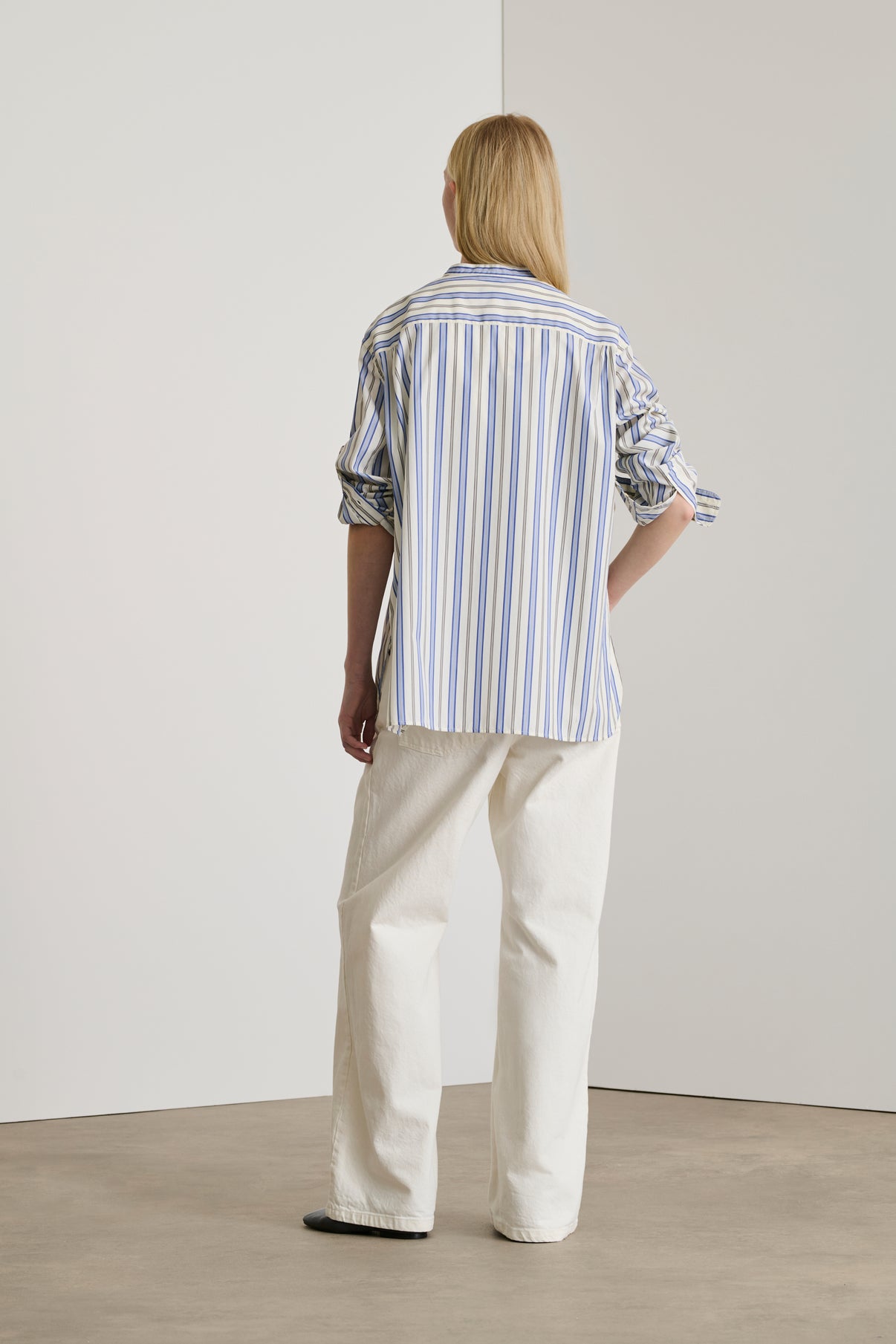 Chemise Dori - Bleu/Blanc - Coton - Femme vue 4