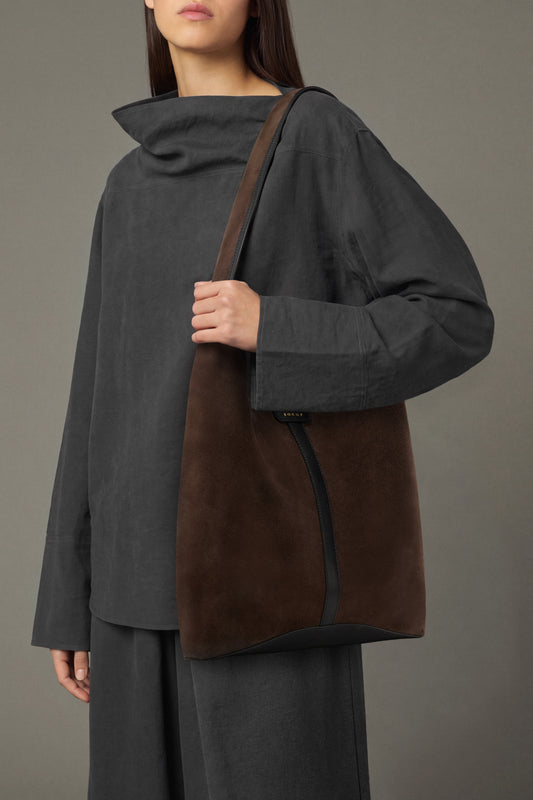 Shopper Delice – Dunkelbraunes Spaltleder – Soeur