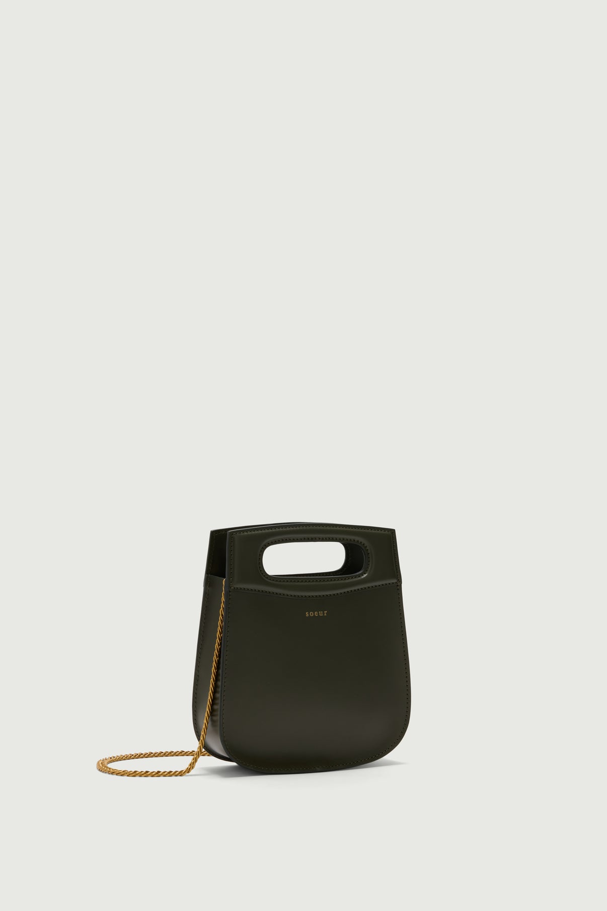 Sac Cheri Mini - Vert Militaire - Cuir - Femme vue 2
