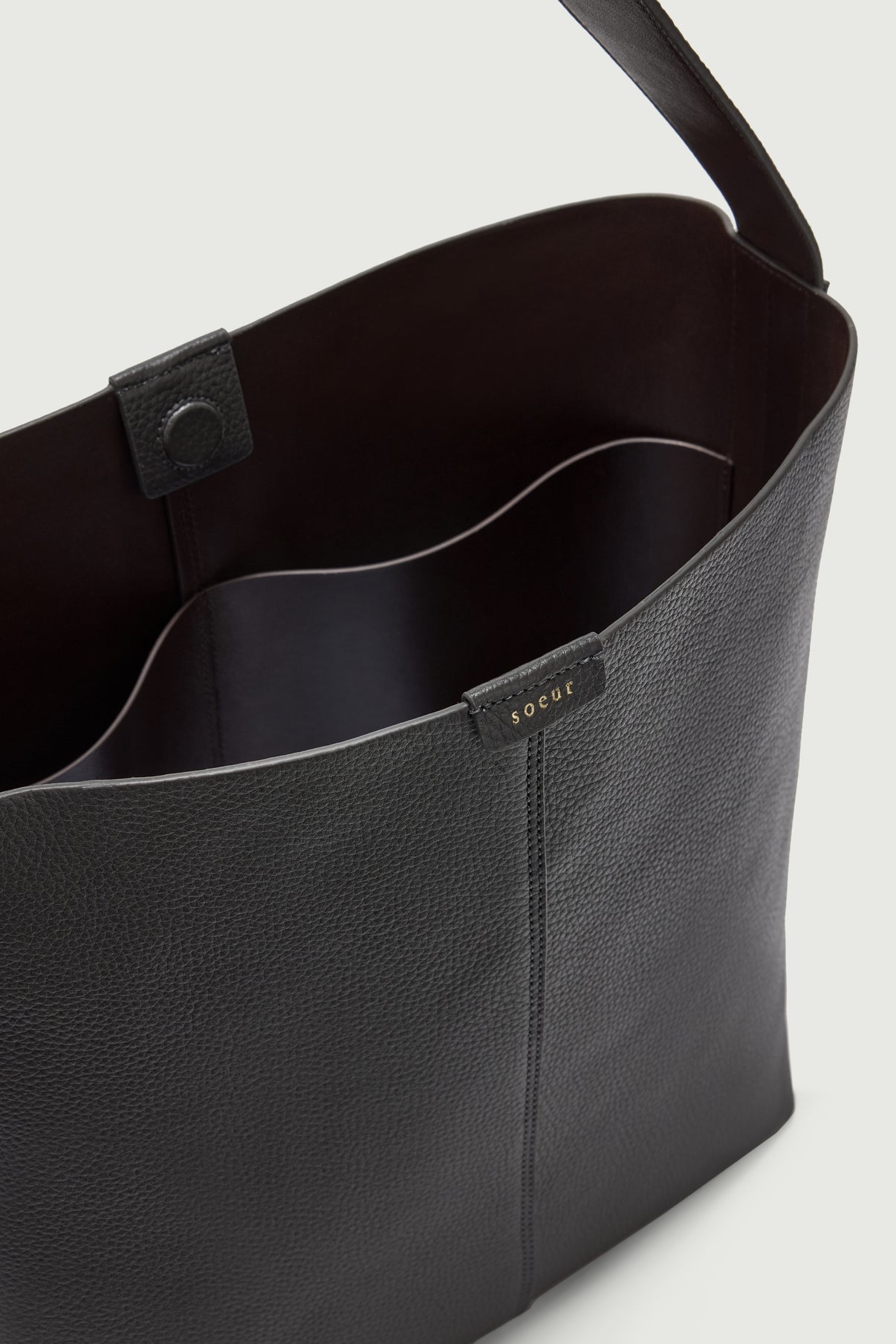 Tasche Saudade - Stahl - Leder - Damen vue 4