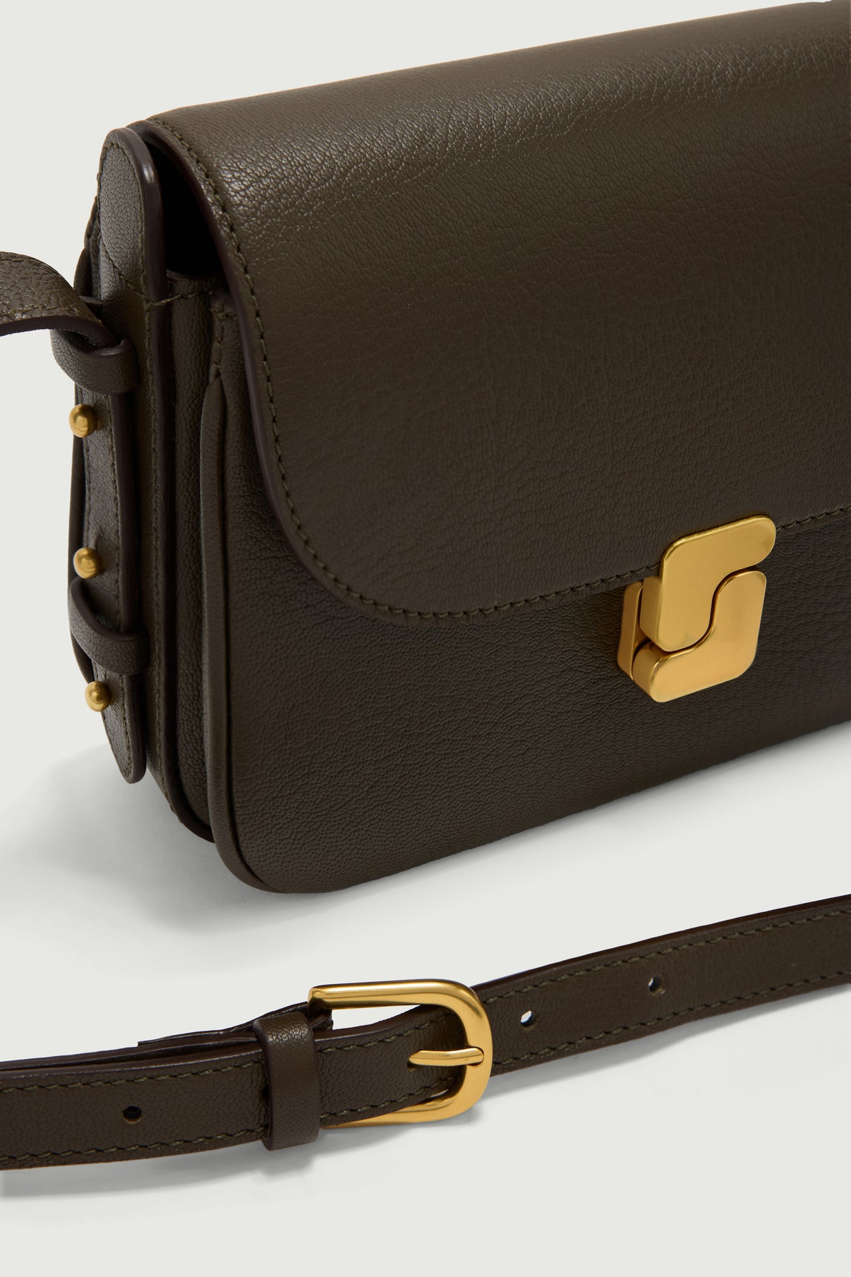 Sac Bellissima Mini - Kaki Foncé - Cuir - Femme vue 3