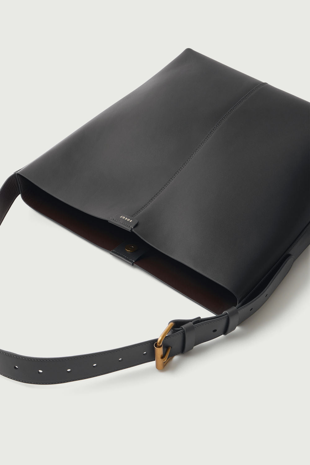 Sac Saudade - Acier/Chocolat - Cuir - Femme vue 5