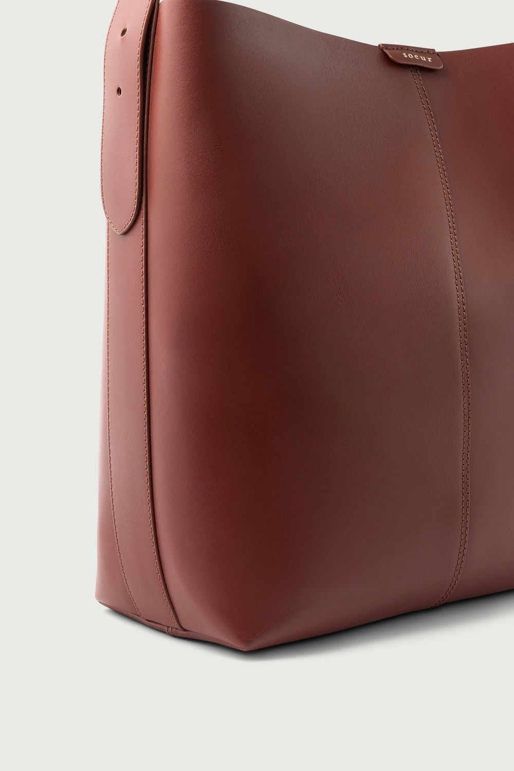 Sac Saudade - Acajou/Noir - Cuir - Femme vue 3