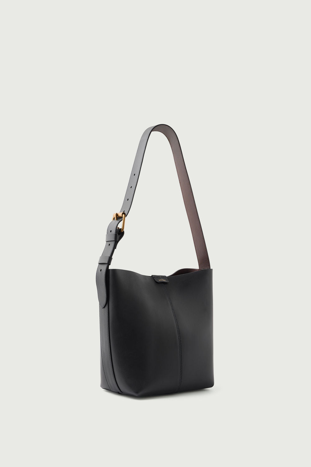 Sac Saudade Mini - Acier/Chocolat - Cuir - Femme vue 3