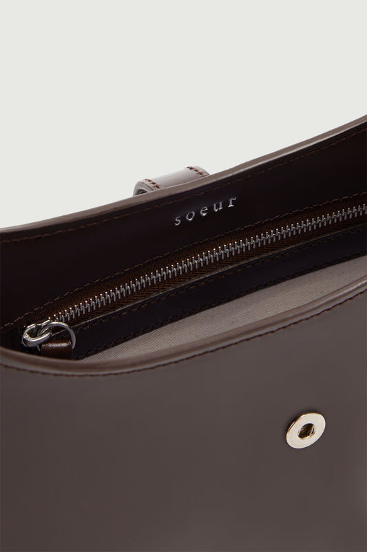 Tasche Bonnie - Schokolade - Leder - Damen