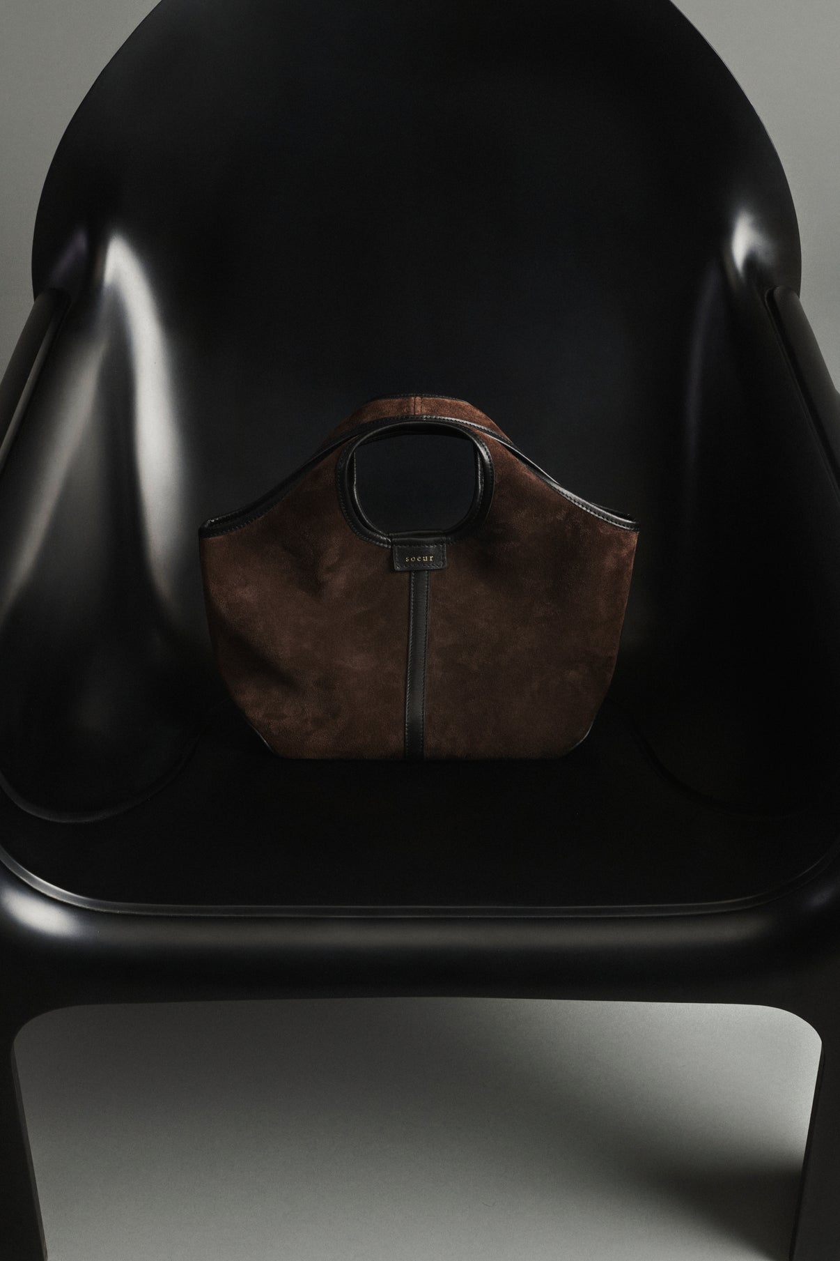 Sac Douce Mini - Marron Foncé - Cuir - Femme vue 6
