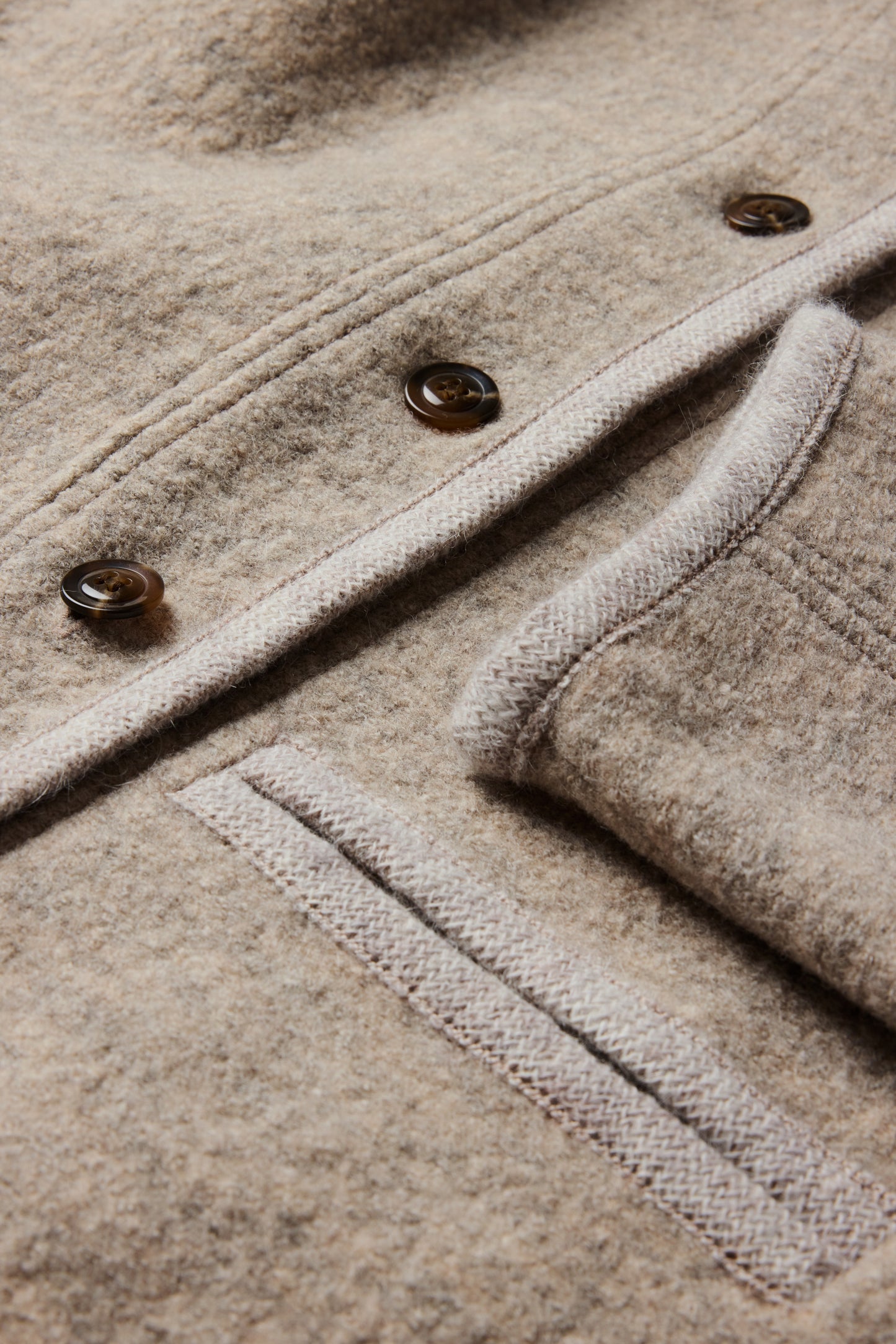 Veste Olympe - Beige/Gris - Laine - Femme